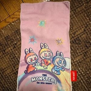The Monsters Pink Cartoon Pouch by POP MART - freebie - lunch bag. Brand new